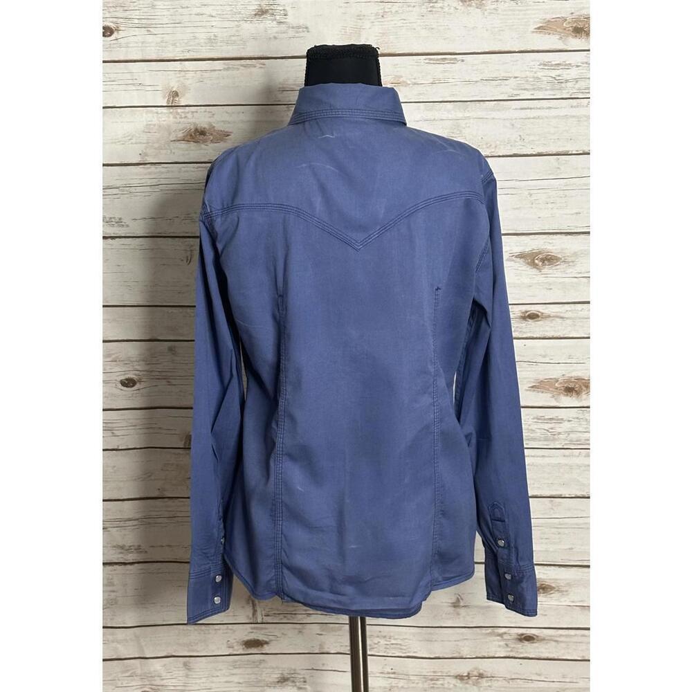 True Religion blue unisex Western long sleeve button-up shirt Size Small - Picture 6 of 8